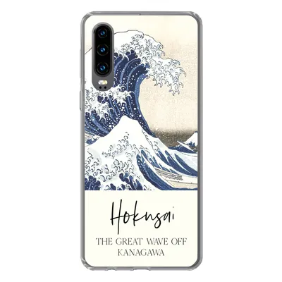Produktbild von MuchoWow® Handyhülle Schutzhülle Hülle für Huawei P30 Die große Welle von Kanagawa - Katsushika Hokusai Silikon Softcase Handy Hülle - Kartenbesitzer
