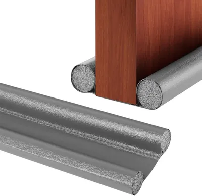 Obrázok produktu pre Zábrana proti prievanu pre dvere 96 cm, Dvojité tesnenie, Zvuková izolácia, Šedá, Pre predné a zadné dvere