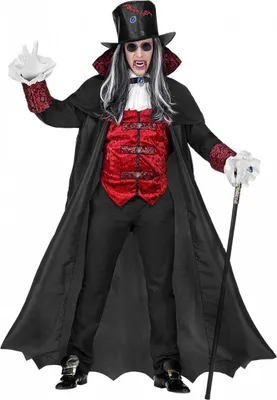 Produktbild von Vampir Graf Kostüm für Herren als Halloween Verkleidung Größe: XL