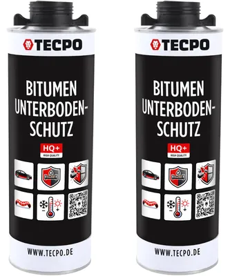 Produktbild von TECPO Unterbodenschutz Bitumen Schwarz 2 Liter UBS Saugdose Steinschlagschutz Korrosionsschutz Rostschutz Unterboden Auto Kfz Langzeit