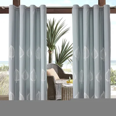 Obrázek produktu pro Topchances 4 Piece Outdoor Curtain with Eyelets, Waterproof Outdoor Curtains Outdoor Curtain Garden Blackout Indoor Outdoor Curtains for Veranda,Pergola, Cabana, Gazebo, Light Grey, 275 * 132cm