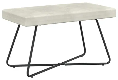 Zdjęcie produktu dla ławka kremowy 80 x 40 x 45 cm Welur