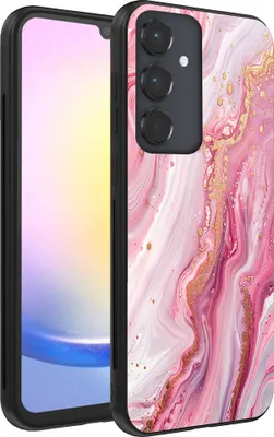 Produktbild von Handyhülle passend für Samsung Galaxy A25 mit Marmordruck - TPU Back Cover Case Marble Design - Pink