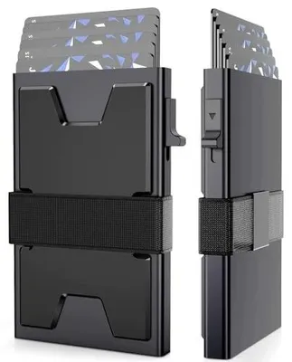 Zdjęcie produktu dla Etui na karty metalowe pop up RFID slim wallet dla mężczyzny