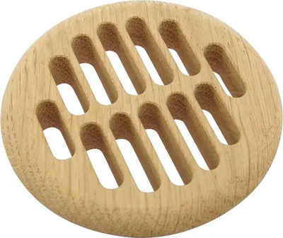 Produktbild von Lüftungsrosette Rundgitter ø 83 mm Einlass ø 68 mm Lüftungsgitter Eiche roh