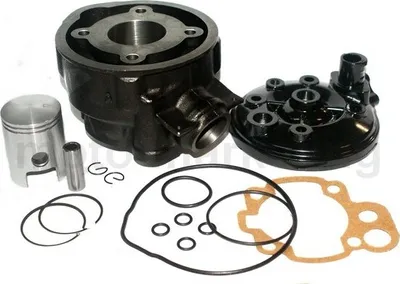 Produktbild von 50 CCM Zylinder KOLBEN KIT Kopf KOMPLETT für MALAGUTI MRX 50 XTM XSM 50 SCHWARZ Zylinderkit Zylinderkit