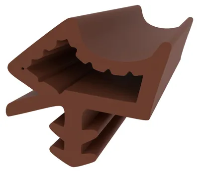 Produktbild von Holzzargendichtung für Holztüren - Braun - 15 Meter - 12 mm Falzbreite - Zimmertürdichtung - Türdichtung Gummi