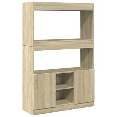 Produktbild von vidaXL Highboard Sonoma-Eiche 92x33x140 cm Holzwerkstoff