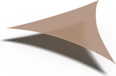 Produktbild von Coolfit Sonnensegel 3-Eck, sand Bezug aus 285g/m² Polyethylen (HDPE), 500x500x500 cm