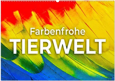 Produktbild von Farbenfrohe Tierwelt (Wandkalender 2025 DIN A2 quer), CALVENDO Monatskalender