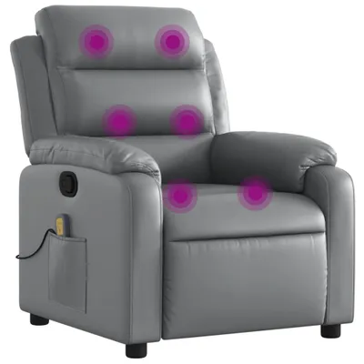 Produktbild von vidaXL Massagesessel Grau Kunstleder
