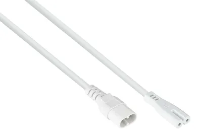 Zdjęcie produktu dla Kabelmeister SK0870-W050, 5 m, C8 panel, IEC C7, H03VVH2-F, 250 V, 2.5 A