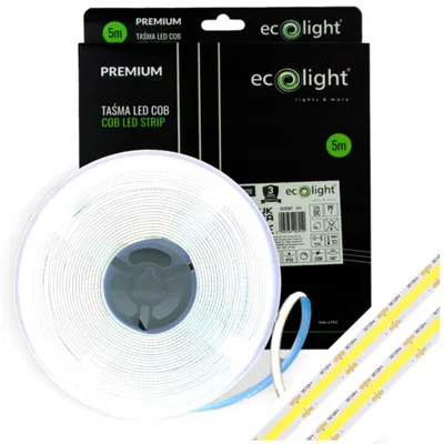 Produktbild von LED-Band COB, 35W, 7W/m, 12V, gleichmäßiges, kaltes Licht, Rolle 5m, IP20, 6000K