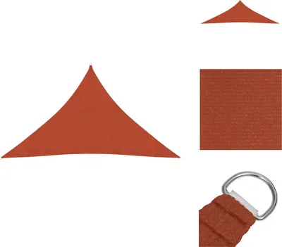 Produktbild von vidaXL Sonnensegel 160 g/m² Terrakottarot 3,5x3,5x4,9 m HDPE -  Sonnenschirme & Sonnenschutze
