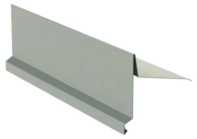 Obrázek produktu pro Závětrná lišta na pultovou střechu RŠ 333, 1 bm, Prefalz stucco, Světle šedá P.10 RAL 7005