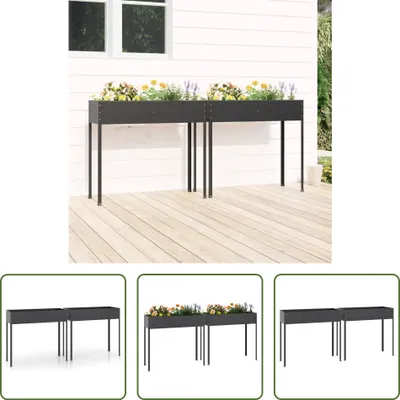 Zdjęcie produktu dla Sadzarka Living Store 2 szt. Stal ocynkowana w kolorze antracytowym