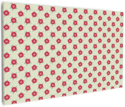 Produktbild von Wallario Premium Leinwandbild Muster mit Blüten und Blättern in Größe 60 x 90 cm