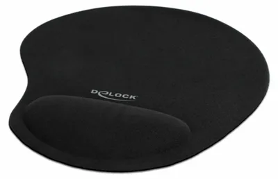 Image de DELOCK Tapis de souris ergonomique avec repose-poignets en gel noir