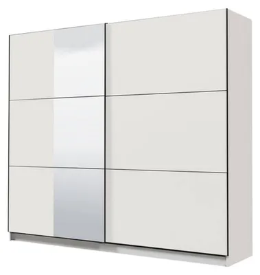 Produktbild von Sorgono - Großer Kleiderschrank, 237x210h cm Mattweiß, Kleiderstange