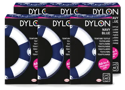 Zdjęcie produktu dla 6 x Farba do tkanin Dylon All-in-One - Granatowy - 350g - Opakowanie ekonomiczne - 6 sztuk