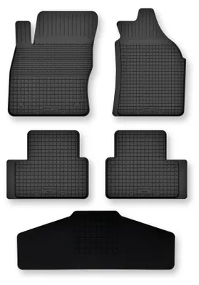 Zdjęcie produktu dla Dywaniki gumowe z tunelem do Nissan Qashqai +2 2007-2013 (crossover) – 5 szt., czarne, dobierane – Wielganizator Semi-Universal