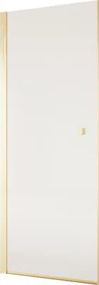 Image de Porte de Douche Pivotante 70x180 cm en Verre Trempe 5 mm - Finition Or Brosse - GOLD ELEMENTARY