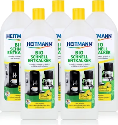 Produktbild von Brauns-Heitmann Entkalker 250ml, 5er Pack, für Kaffeemaschinen, Wasserkocher, Espressomaschinen & Elektrogeräte, natürliche Säuren, biologisch abbaubar, materialverträglich, sparsam & ergiebig