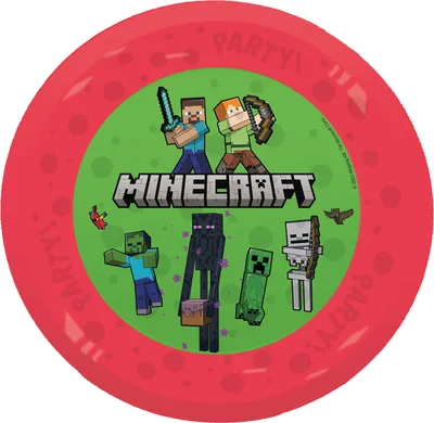 Produktbild von 4 Minecraft Mehrwegteller 21cm -