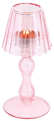 Immagine prodotto di Omgoods - Candele in vetro rosa, ideali per la tavola e la decorazione