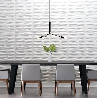 Produktbild von deccart, Polystyrol 3D-Wand- & Deckenpaneele \"AMBER\", Weiß, 50x50 cm (0,25 m²), für Wohnzimmer, Schlafzimmer, Gaming-Räume, einfache Montage, Wärme- & Schalldämmung
