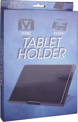 Produktbild von Schwarzer verstellbarer Tablet-Ständer 25x18x2 cm