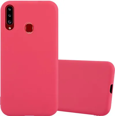 Produktbild von Cadorabo Hülle für Samsung Galaxy A20s Schutzhülle in Rot Handyhülle TPU Silikon Etui Case Cover