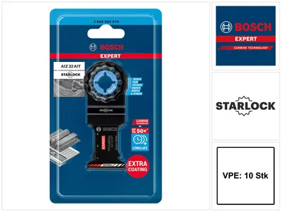 Immagine prodotto di Bosch EXPERT AIZ 32 AIT Lama per sega ad affondamento Starlock 32 x 40 mm - 10 pz. ( 2608900016 ) per Metall Carbide MetalMax