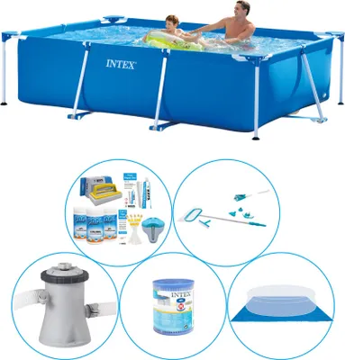 Zdjęcie produktu dla Intex Frame Basen prostokątny 260x160x65 cm - 6-częściowy - Basen z akcesoriami