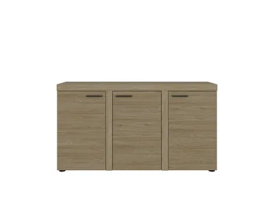 Produktbild von Kommode RUBEN II 149 cm mit 3 Türen – Sideboard für Wohnzimmer, Esszimmer und Flur - Eiche geölt