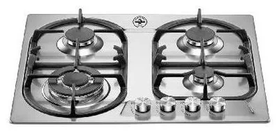 Image de Bertazzoni La Germania P6801D9X/19 plaque Acier inoxydable Intégré 60 cm Gaz 4 zone(s)