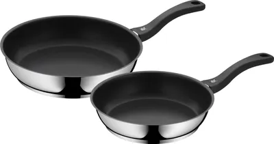 Produktbild von WMF 07.3302.6299 - Schwarz - Edelstahl - Edelstahl - Kunststoff - 24 cm - 28 cm - 2 Stück(e)