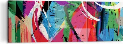 Produktbild von Bild auf Leinwand - Leinwandbild - Abstraktion modern - 120x40cm - Wand Bild - Wanddeko - Leinwanddruck - Bilder - Kunstdruck - Wanddekoration - Leinwand bilder - Wandkunst - CA120x40-3635