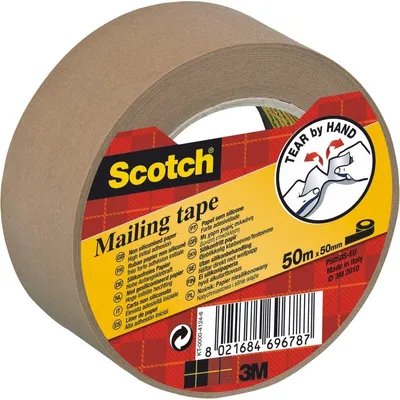 Produktbild von Papierklebeband P5050 50 mm x 50 m geräuscharm abrollend braun - 3M Scotch