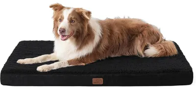 Produktbild von Orthopädisches Hundebett 112x81x8cm Schwarz Waschbar für Große Hunde