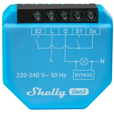 Produktbild von Shelly 1L Gen3 WiFi 1-Kanal Neutralleiterfreier Lichtcontroller