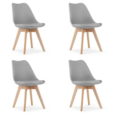 Productafbeelding van Stoel - Leobert - Mark - Grijs - 49 X 43 X 82 Cm - Lot van 4