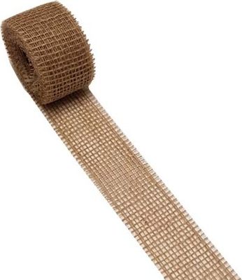 5 Meter Jute Tischband schmal, grobmaschig, natur, 50 mm