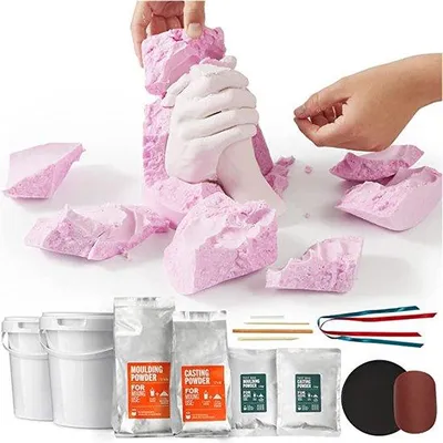 Produktbild von Famanu Handabdruckset 3D Gipsabdruck-Set für Paare - All-in-One Kit