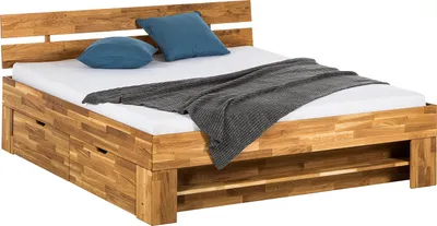 Produktbild von home24 Massivholzbett - Eiche Massiv