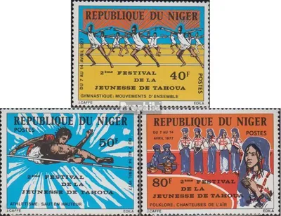 Produktbild von Briefmarken Niger 1977 Mi 574-576 (kompl.Ausg.) postfrisch Jugendfestival