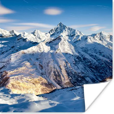 Produktbild von MuchoWow® Poster Schweizer Alpen im Winter 30x30 cm - Wandposter - Printing