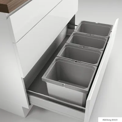 Zdjęcie produktu dla Naber Cox® Box 235 K/1000-4, pojemnik na odpady do istniejących szuflad, z pokrywą organiczną