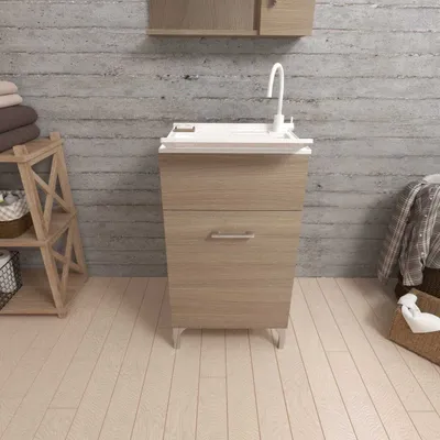 Immagine prodotto di Pilozza con mobile 45x50 con 1 anta e tavola lavapanni | Pratico