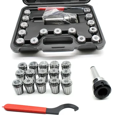 Image de Jeu de pinces MT3 M12 avec mandrin avec boîte 15 x ER32 pour fraiseuses CNC